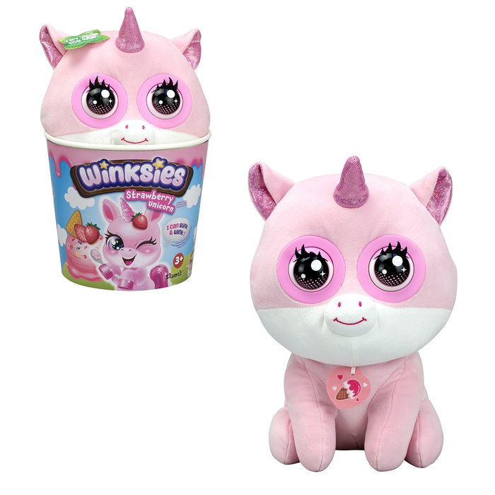 Jucarii de plus - WINKSIES Strawberry Unicorn, jucarie de plus, unicorn interactiv