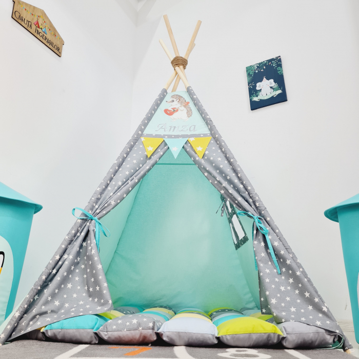 Cort de joaca teepee Milky Stars Aricel [2]