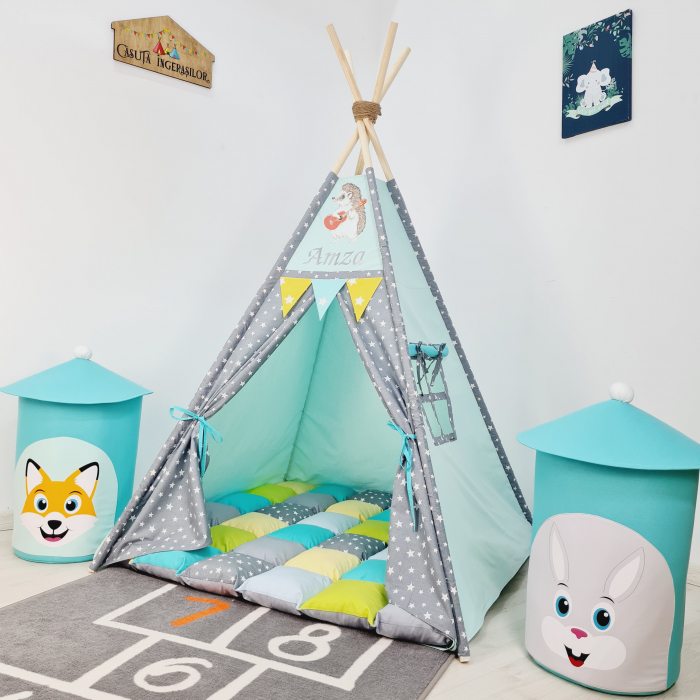 Cort de joaca teepee Milky Stars Aricel [1]