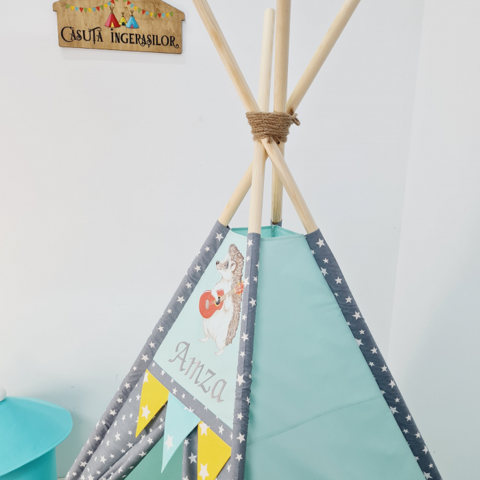 Cort de joaca teepee Milky Stars Aricel [3]