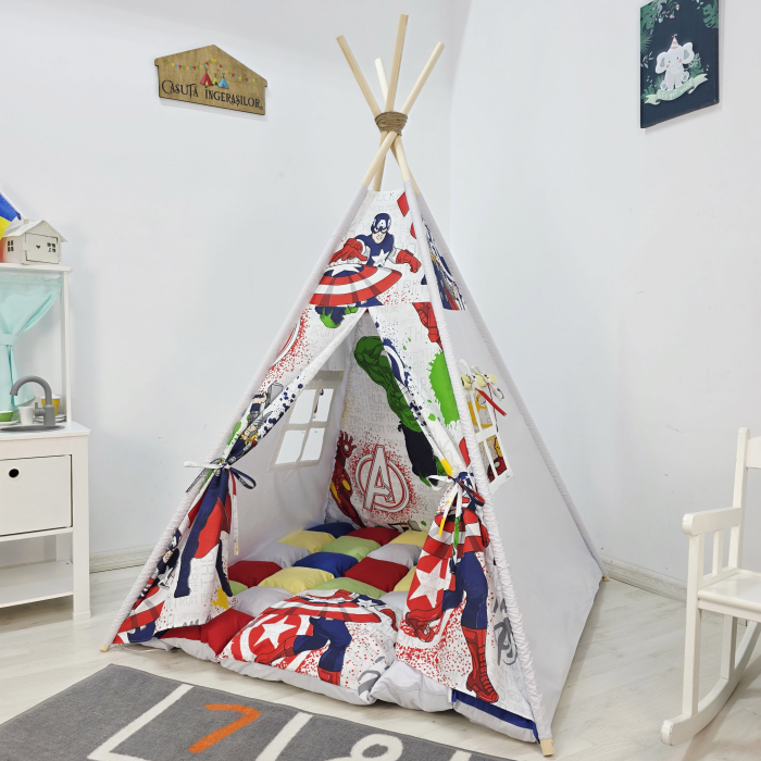 Cort de joaca teepee Avengers- Hulk, Iron Man, Thor [2]