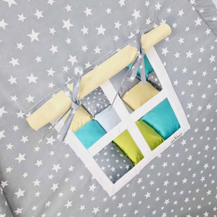 Cort de joaca teepee Milky Stars&Yellow Personalizat [5]