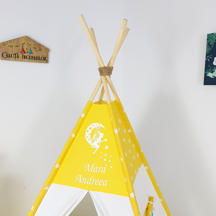 Cort teepee de joaca ruffle big stars&ruffle [2]