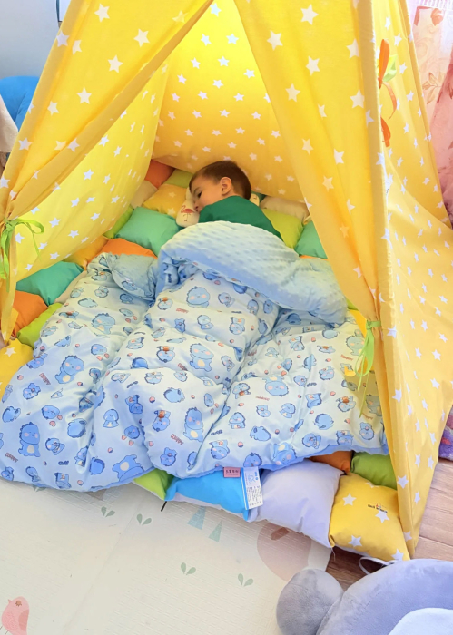 Cort teepee de joaca stele white&yellow [8]