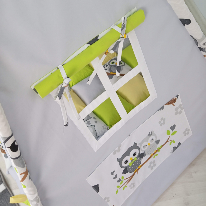 Cort teepee de joaca Bufnitele Vesele Gri [3]