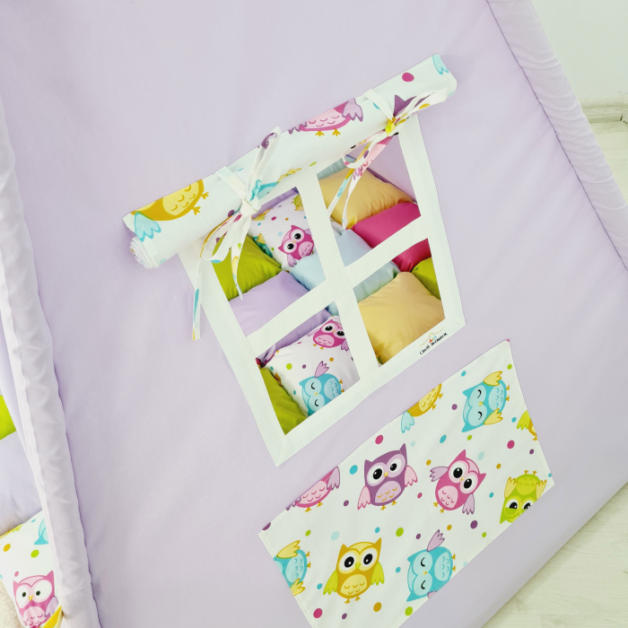 Cort teepee de joaca Bufnitele Haioase - lila [3]
