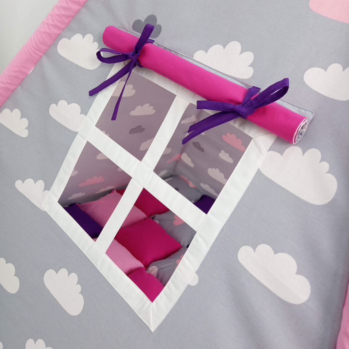 Cort teepee de joaca Cloudy Pink [3]