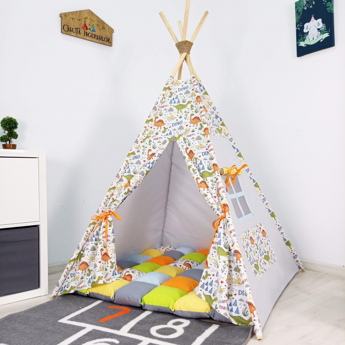 Cort teepee de joaca Dino [1]