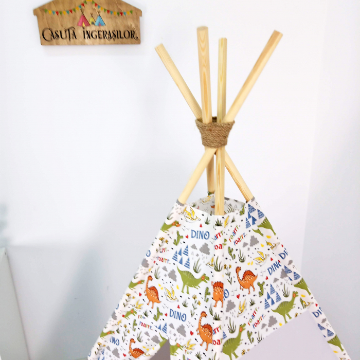 Cort teepee de joaca Dino [2]