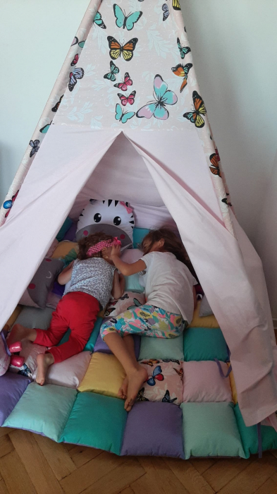 Cort teepee de joaca Fluturi multicolori [6]