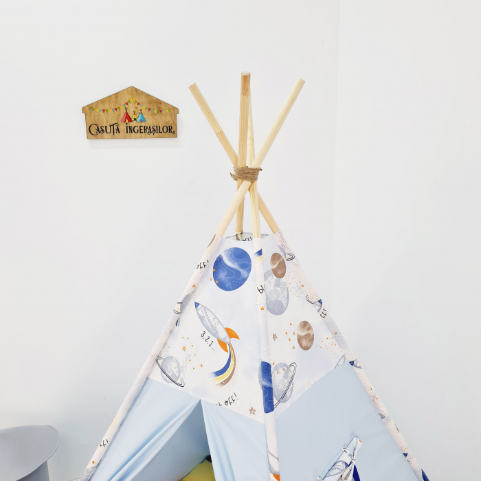 Cort teepee de joaca Galaxie Bleu [2]