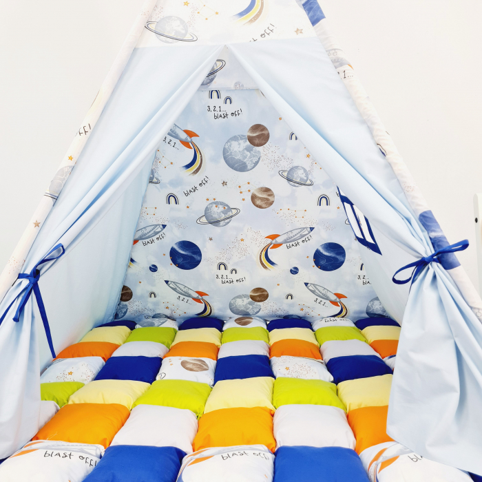 Cort teepee de joaca Galaxie Bleu [4]
