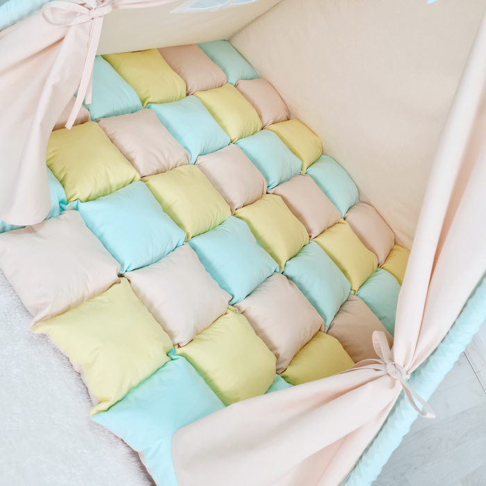Cort de joaca teepee menta/bej [4]