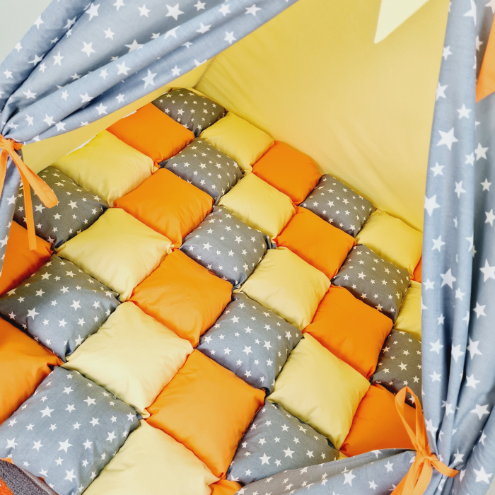 Cort de joaca teepee Milky Stars Aricel galben [3]