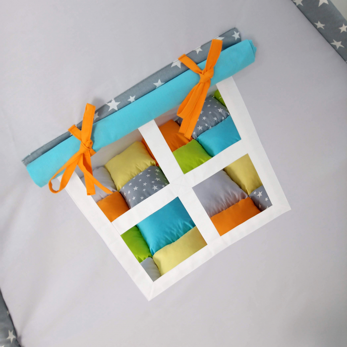 Cort teepee de joaca Milky Stars & Gray [2]