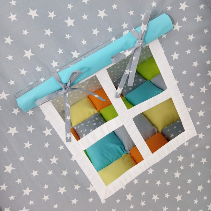 Cort teepee de joaca Milky stars&orange [3]
