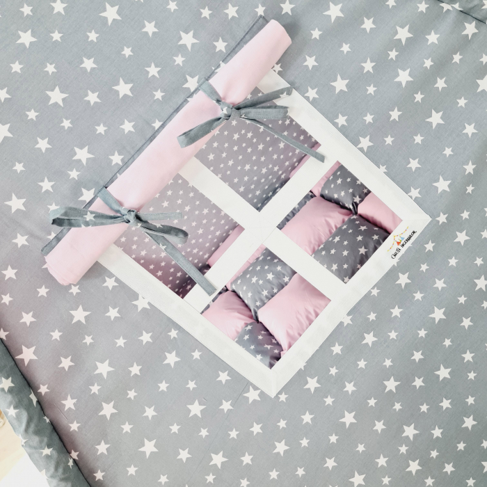 Cort teepee de joaca Milky Stars&Owl Pink [5]