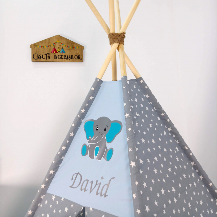 Cort teepee de joaca tematica stele [3]