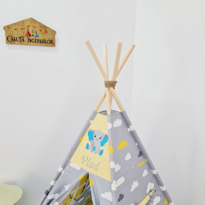 Cort teepee de joaca Cloudy&Elephant [2]