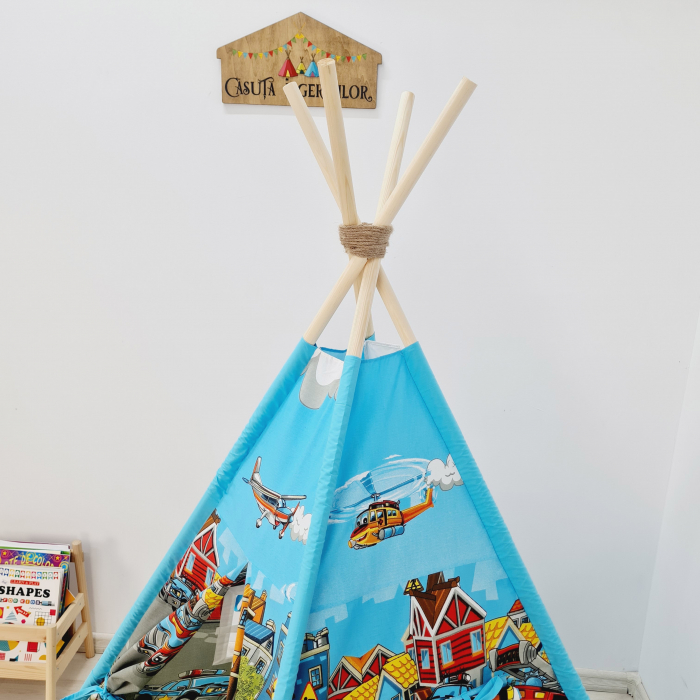 Cort teepee de joaca pentru copii Distractie in Oras [4]