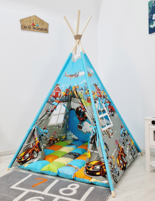 Cort teepee de joaca pentru copii Distractie in Oras [1]