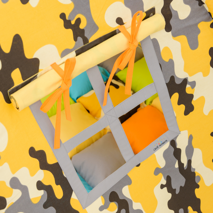 Cort teepee de joaca Camuflaj Galben/Gri [4]