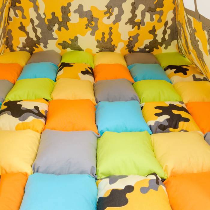 Cort teepee de joaca Camuflaj Galben/Gri [3]