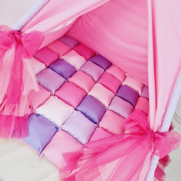 Cort teepee de joaca Printesa Pink&Purple [4]