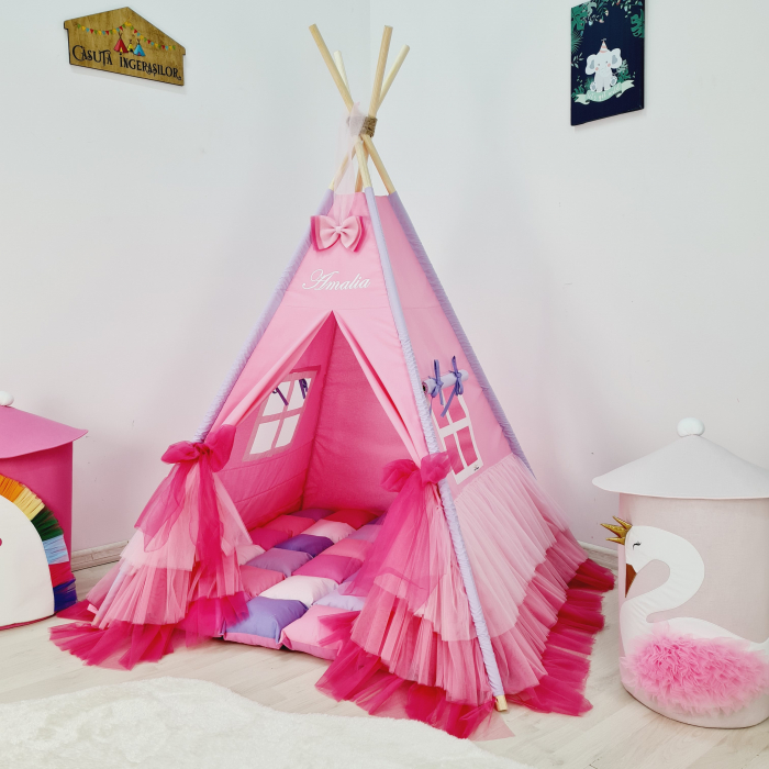 Cort teepee de joaca Printesa Pink&Purple [1]