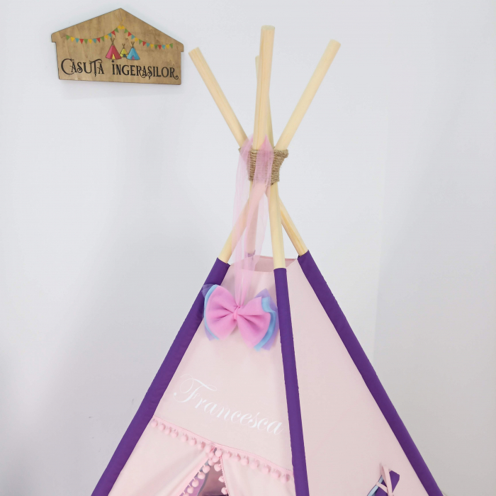 Cort teepee de joaca ruffle printesa [2]