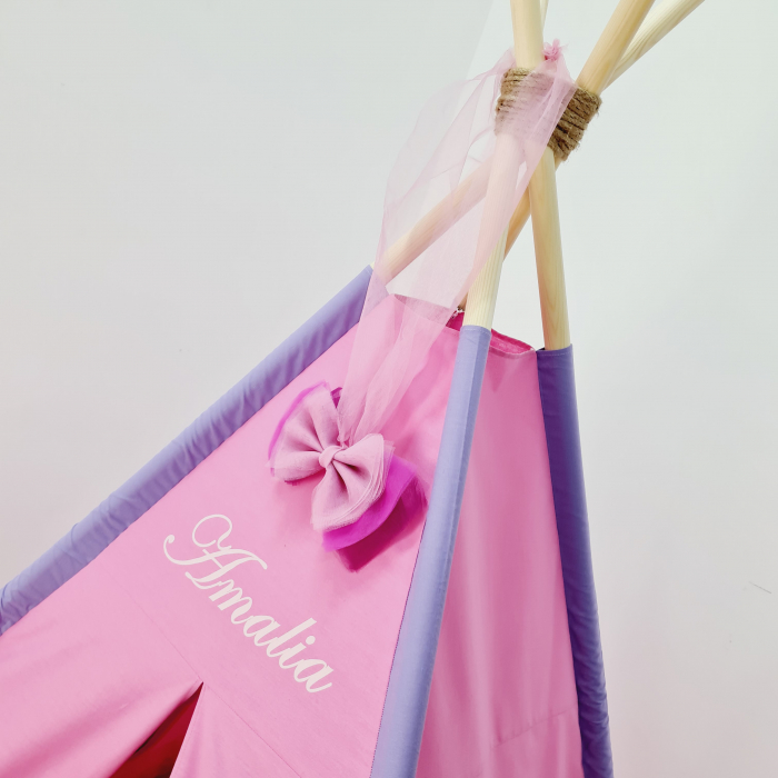Cort teepee de joaca ruffle printesa [6]