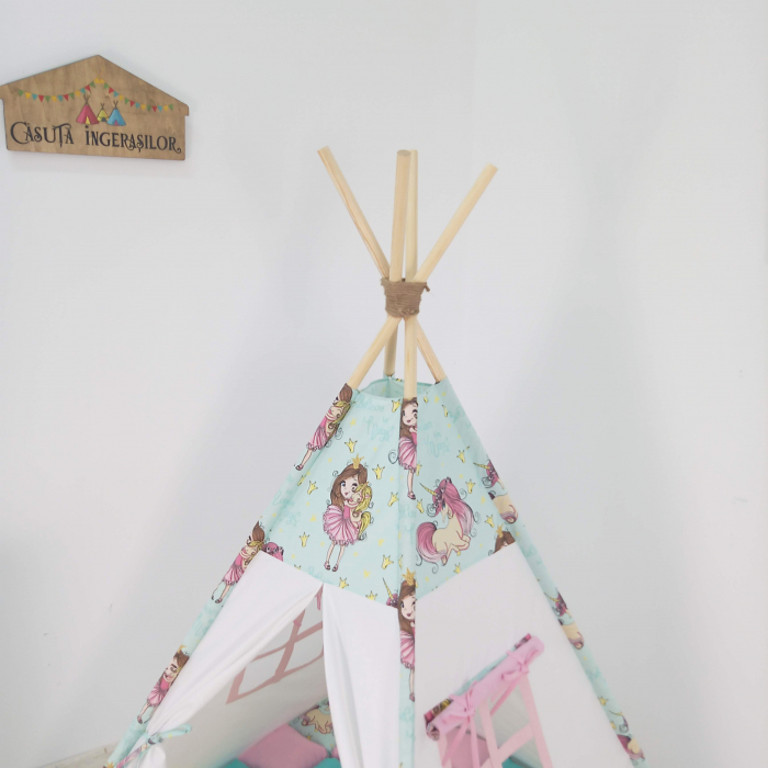 Cort teepee de joaca printesa si unicornii [2]