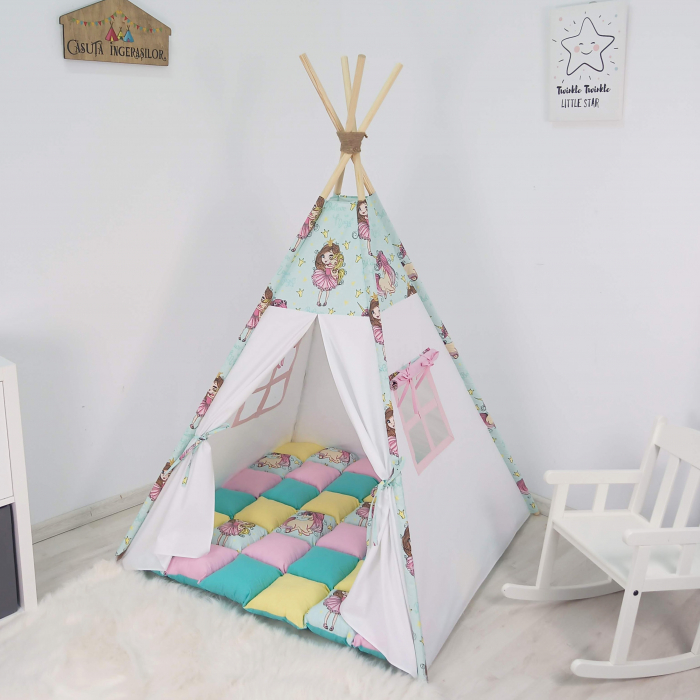 Cort teepee de joaca printesa si unicornii [1]