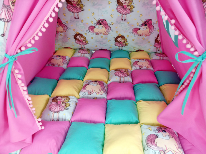 Cort teepee de joaca printesa si unicornii [4]