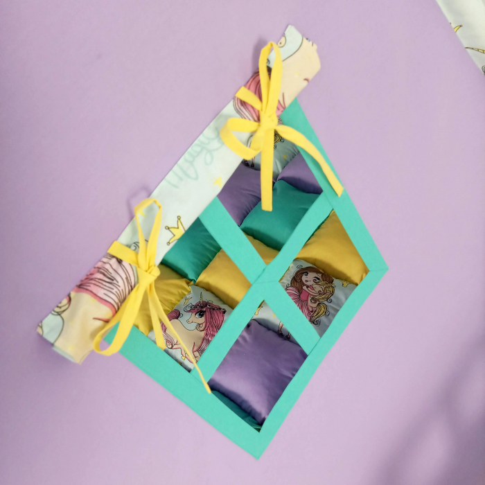 Cort teepee de joaca printesa si unicornii lila [3]