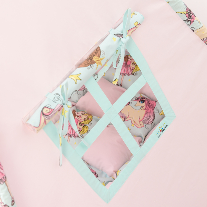 Cort teepee de joaca printesa si unicornii roz prafuit [3]