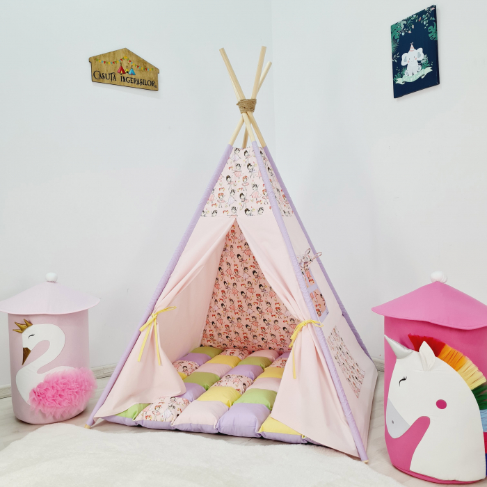 Cort teepee de joaca Balerine - roz prafuit [1]