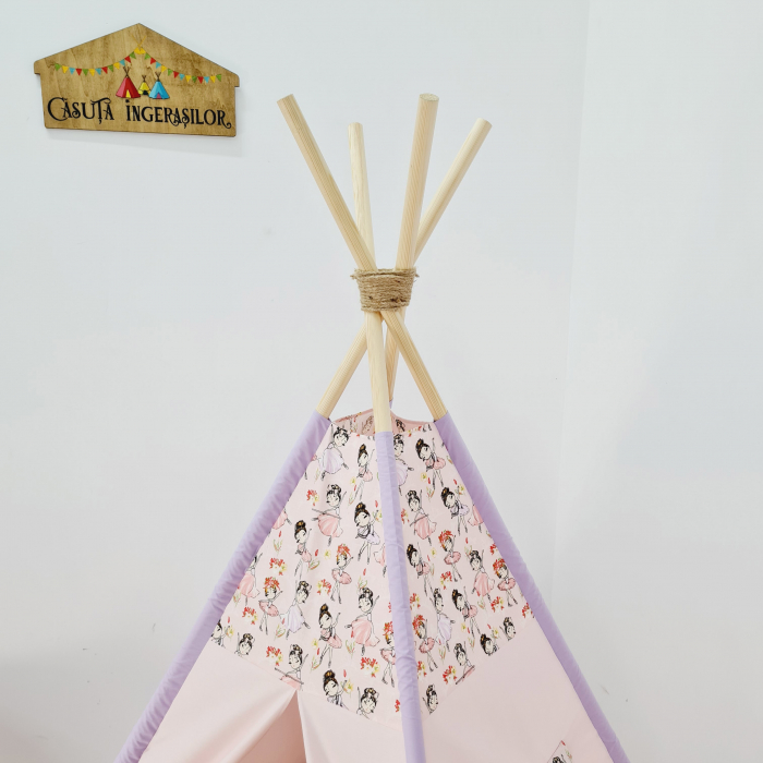 Cort teepee de joaca Balerine - roz prafuit [3]