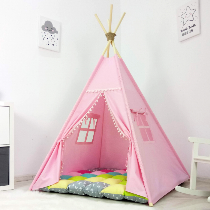 Cort teepee de joaca roz [1]