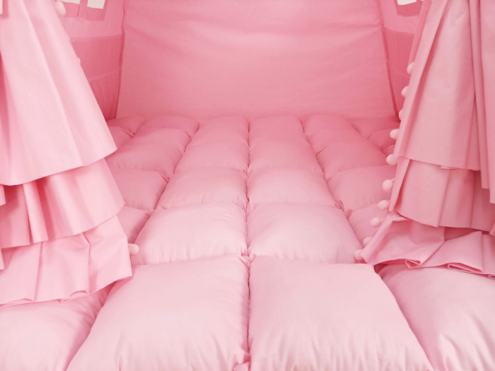 Cort teepee de joaca ruffle pink [2]