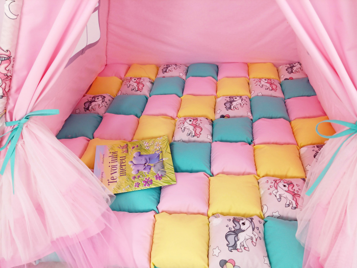 Cort teepee de joaca ruffle unicorn [2]