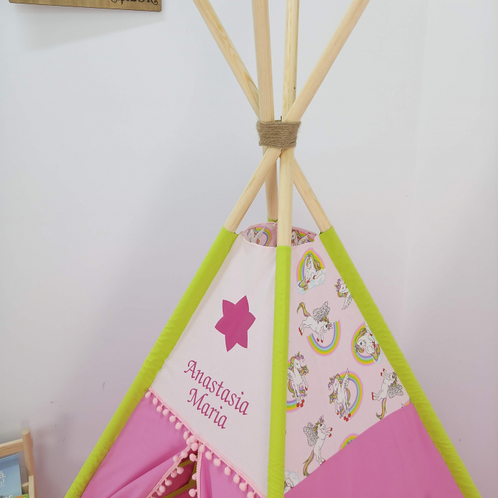 Cort teepee de joaca printesa si unicornii [3]