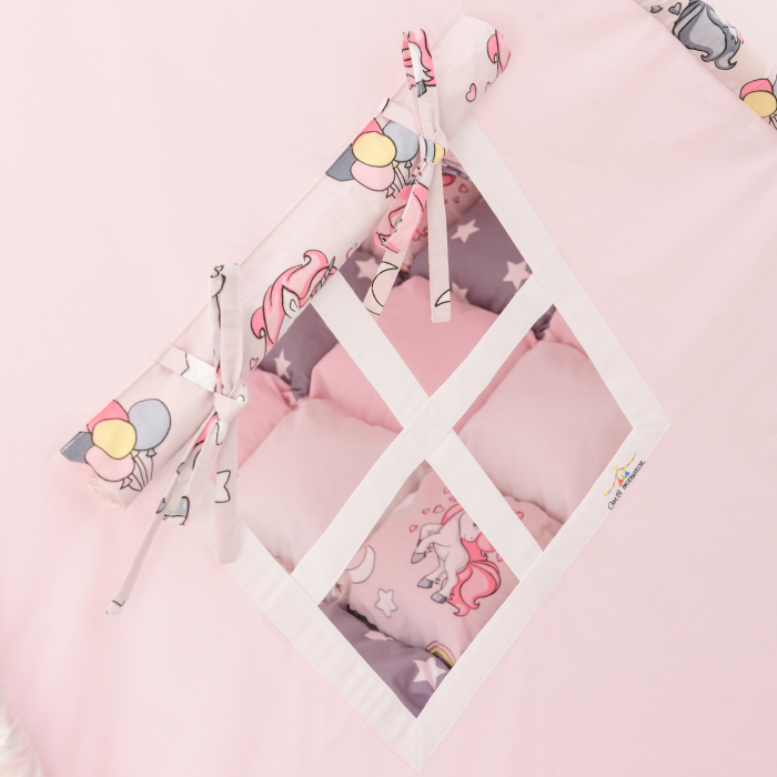Cort teepee de joaca printesa si unicornii roz prafuit [3]