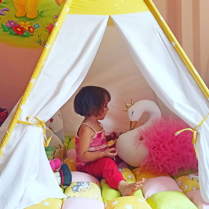 Cort teepee de joaca Yellow Stars 2 [7]