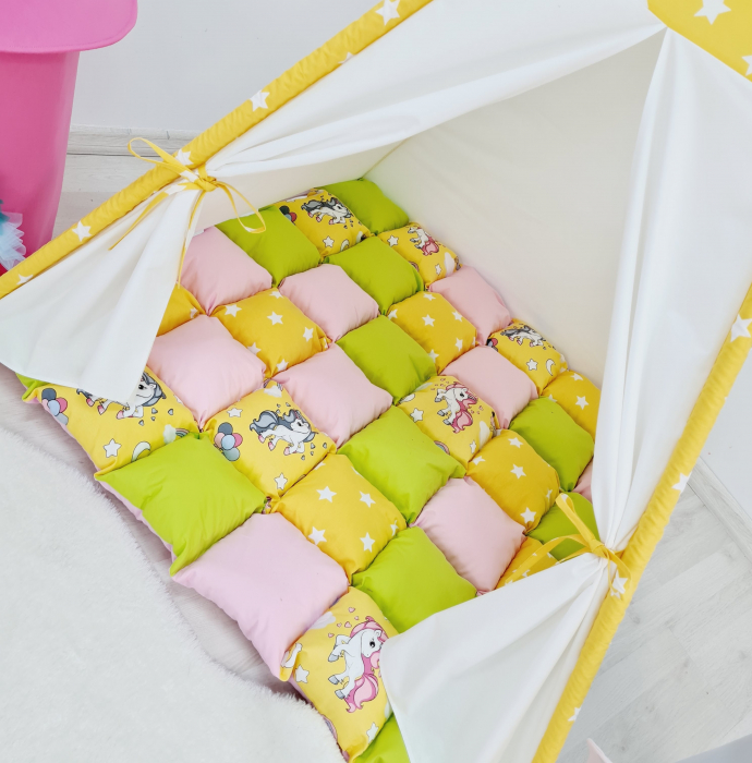 Cort teepee de joaca Yellow Stars 2 [3]