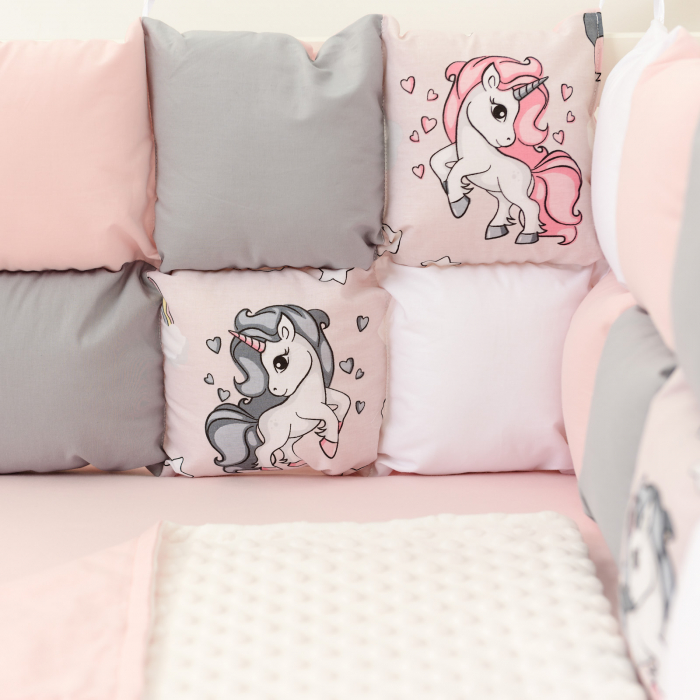 Set patut patchwork unicorni/roz prafuit [2]