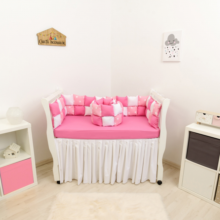 Set patut patchwork stelute roz [1]
