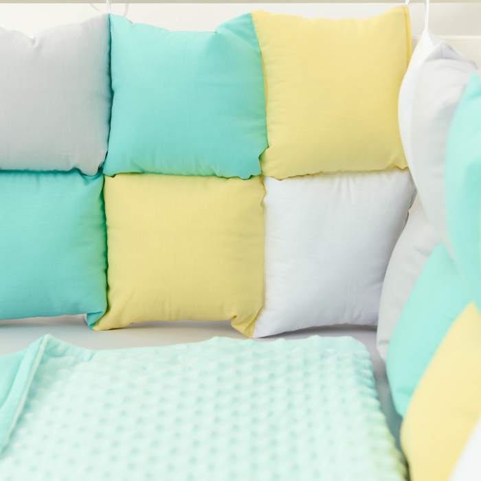 Set patut patchwork turcoaz/galben/gri [2]