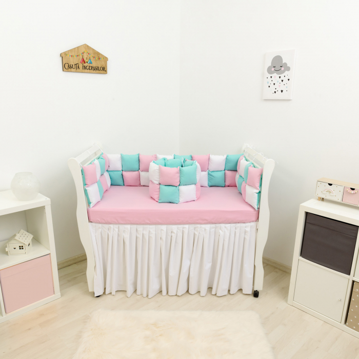 Set patut patchwork turcoaz/roz [1]