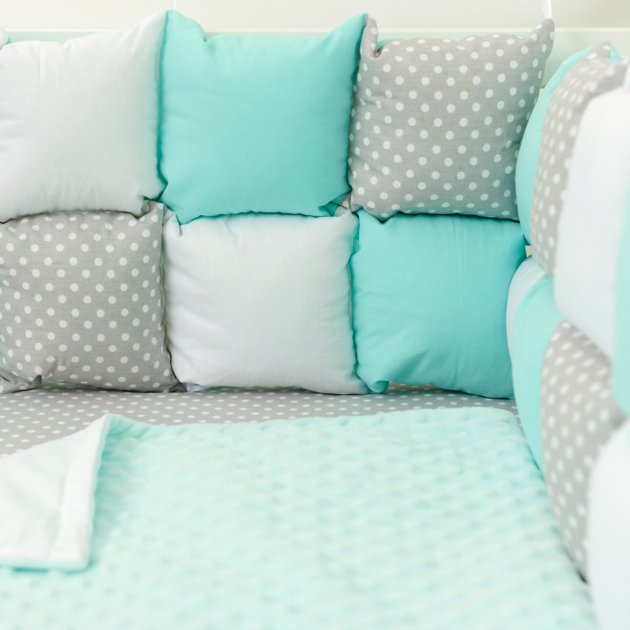Set patut patchwork buline/turcoaz/gri [2]